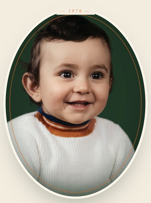 Pascal Thomas, bébé en 1976